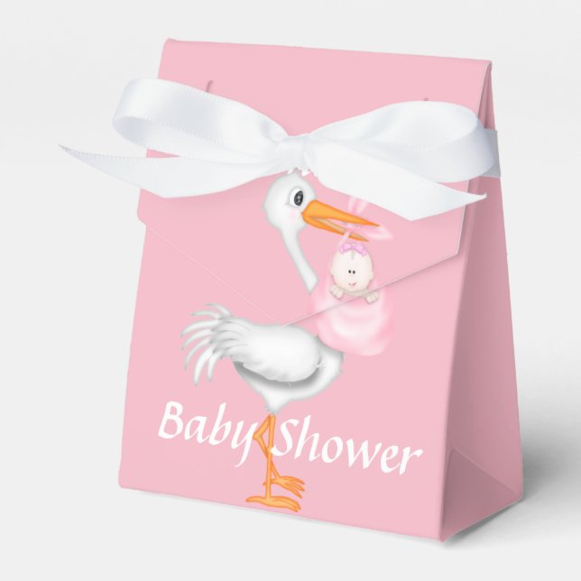 Pink Stork Baby Showbox Geschenkschachtel (Vorderseite)