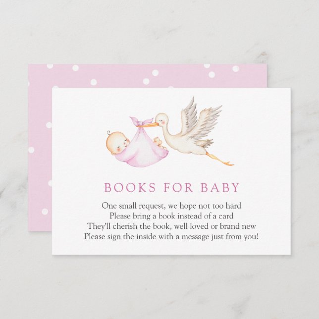 Pink Stork Books for Baby insert card (Vorne/Hinten)