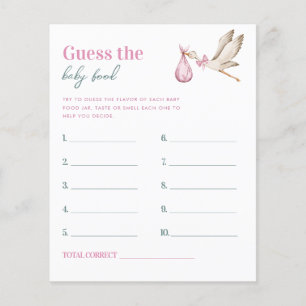 Pink Stork Guess the Baby Food Baby Shooting Game