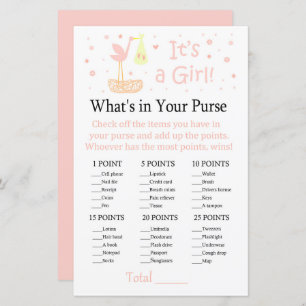 Pink Stork Nest Was ist in deinem Geldbeutel-Spiel