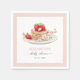 Pink Strawberry Baby Brunch Serviette