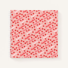 Pink Strawberry Custom Notebook Journal Notizbuch