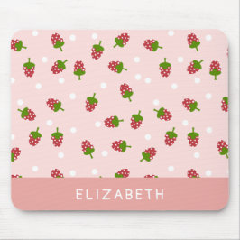 Pink Strawberry Kawaii Girly Niedliche Ästhetik Pa Mousepad