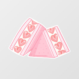 Pink Strawberry Sandwich Wandaufkleber