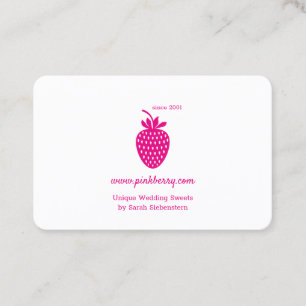 PINK STRAWBERRY Simple Modern Logo . Visitenkarte