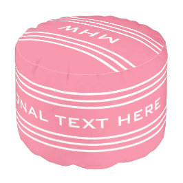 Pink Streifen, benutzerdefiniert, Monogramm Hocker