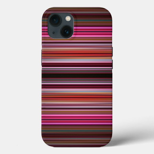 Pink Streifen Muster Case-Mate iPhone Gehäuse Hülle (Rückseite)