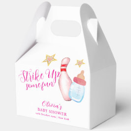 Pink Strike Up Some Fun Bowling Sport Baby Shower  Geschenkschachtel