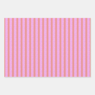 Pink Strip flaches Blatt Geschenkpapier