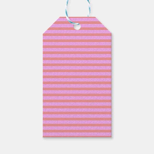 Pink Strip Geschenkmarke Geschenkanhänger (Vorderseite)