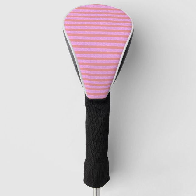 Pink Strip Golf Cover Headcover (Vorderseite)