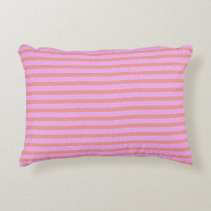 Pink Stripe Accent Pillow Dekokissen