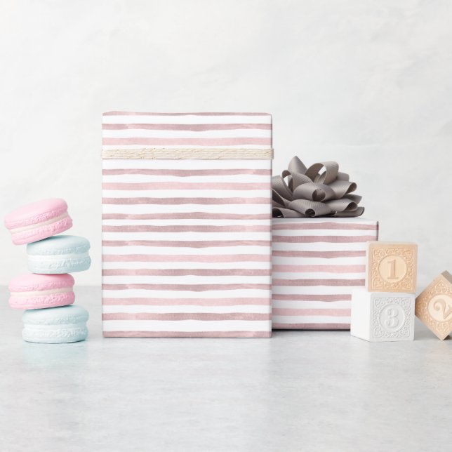 Pink Stripe Baby Duschgeschenk Wrap Geschenkpapier (Babyparty)