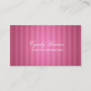 Pink Stripe Business Card Visitenkarte