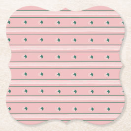 Pink Stripe Coaster Untersetzer