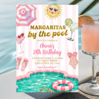 Pink Stripe Margaritas am Pool Geburtstag