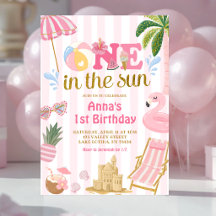 Pink Stripe ONE Sonnenstrand-Einladung