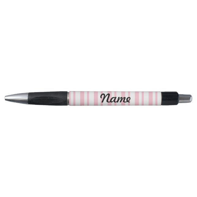 Pink Stripe Pen personalisieren Kugelschreiber (Vorderseite)