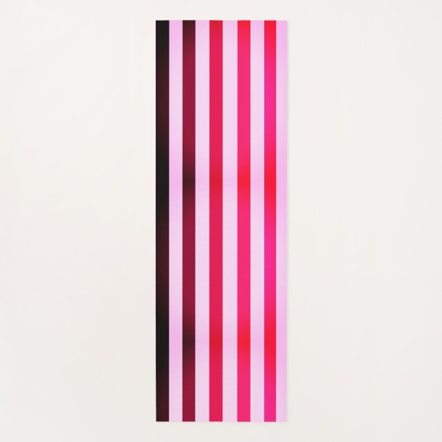 Pink Stripe Yoga Mat Yogamatte (Vorderseite)