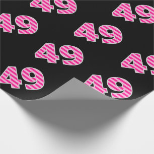 Pink Stripes 49 Event # (Geburtstag, Jahrestag) Geschenkpapier