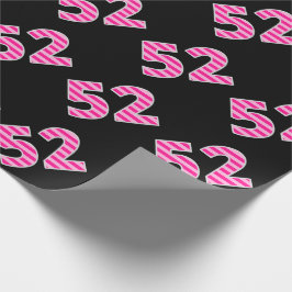 Pink Stripes 52 Event # (Geburtstag, Jahrestag) Geschenkpapier