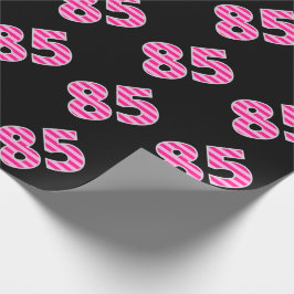 Pink Stripes 85 Event # (Geburtstag, Jahrestag) Geschenkpapier