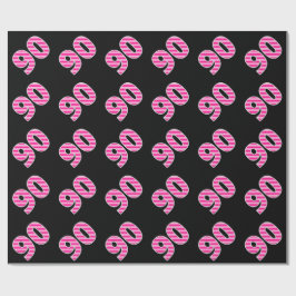 Pink Stripes 90 Event # (Geburtstag, Jahrestag) Geschenkpapier