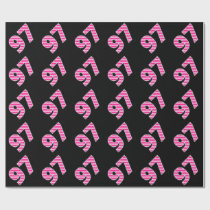 Pink Stripes 97 Event # (Geburtstag, Jahrestag) Geschenkpapier