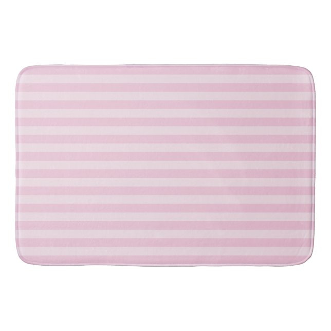 Pink Stripes Bath Mat Badematte (Vorderseite)