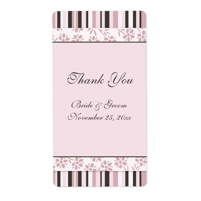 Pink Stripes Floral Wedelmarken (Vorne)