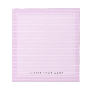 Pink Stripes Notepad 5.5" x 6" Notizblock