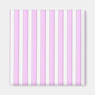 Pink Stripes on White Magnet