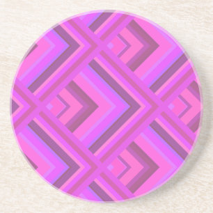 Pink stripes scale pattern getränkeuntersetzer