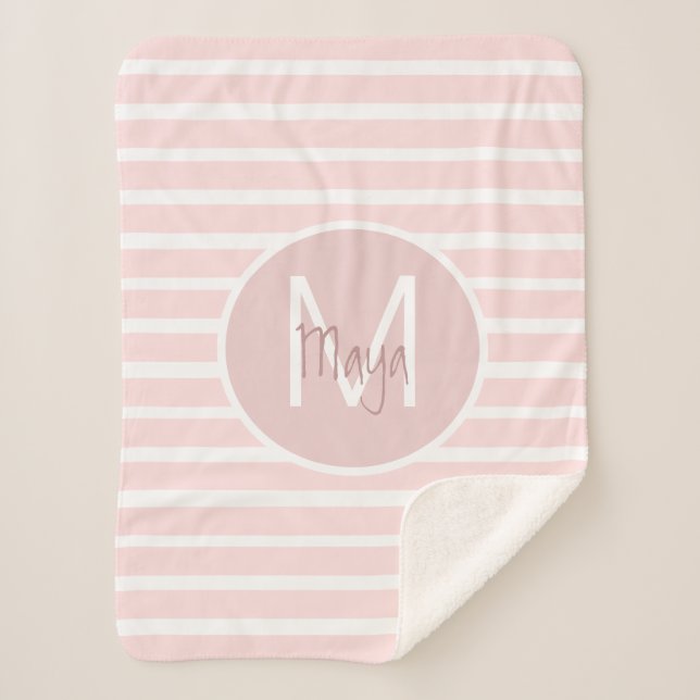 PINK STRIPES SHERPA BLANKET SHERPADECKE (Vorderseite)