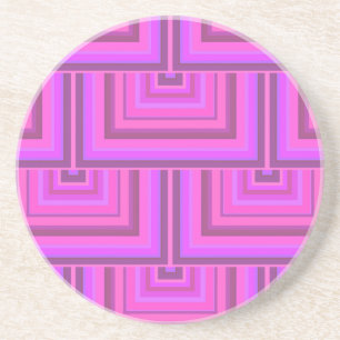 Pink stripes square scales pattern getränkeuntersetzer