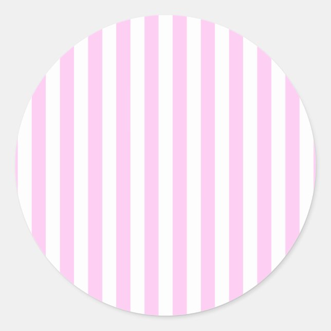 Pink Stripes, Stripes, Striped Pattern, Lines Runder Aufkleber (Vorderseite)