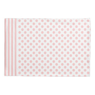 Pink Stripes und Polka Docks Kissen Gehäuse Kissenbezug