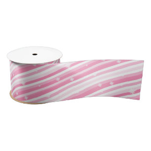 Pink Stripes Vintage Weihnachten Satinband