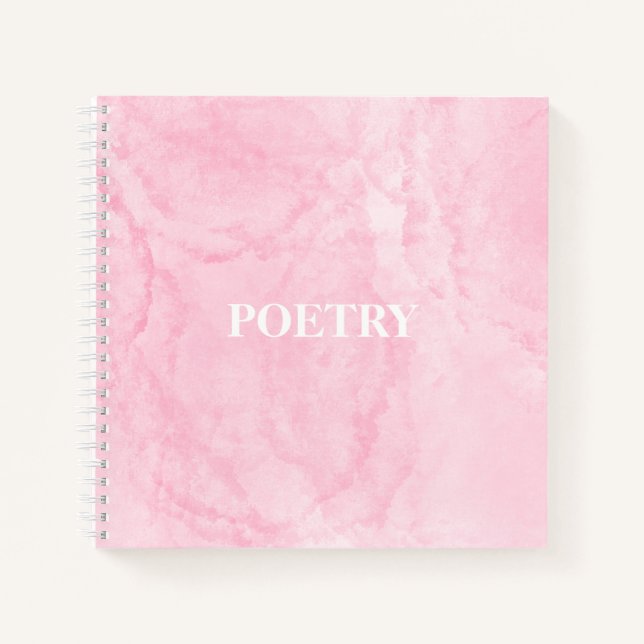 Pink Stucco Poetry Journal Notizbuch (Vorderseite)