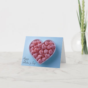 Pink Sugar Candy Hearts Valentine Gruß Feiertagskarte