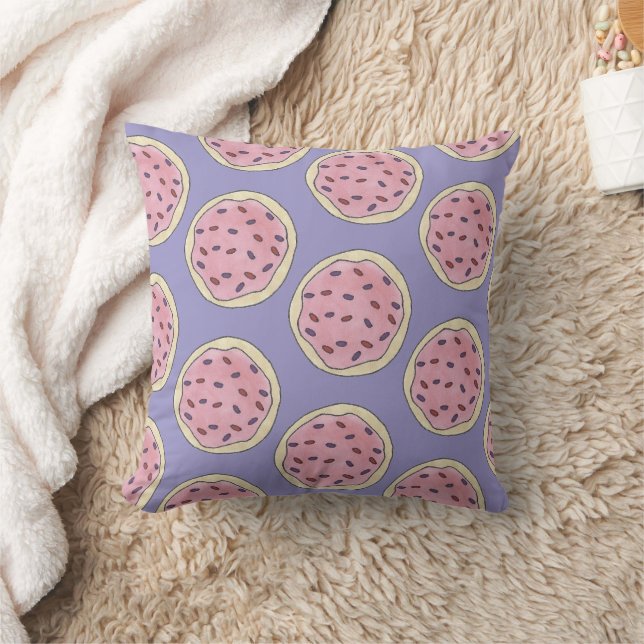 Pink Sugar Cookie Zuckerguss Sprinkles Backwaren Kissen (Decke)