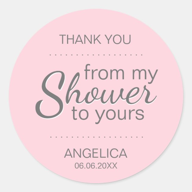 Pink Sugar Scrub Brautparty Gefallen Mason Jar Runder Aufkleber (Vorderseite)