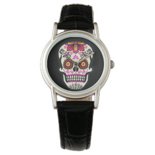 Pink Sugar Skull Armbanduhr