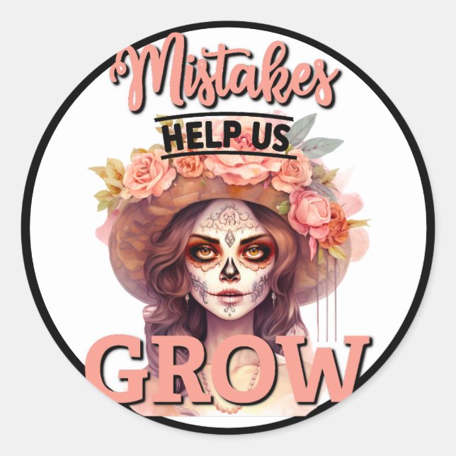 Pink Sugar Skull Delights Runder Aufkleber (Vorderseite)