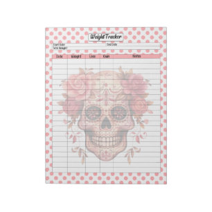 Pink Sugar Skull Weichtracker Notizblock