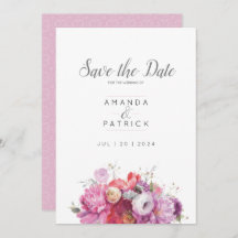 Pink Summer Floral Watercolor Hochzeit