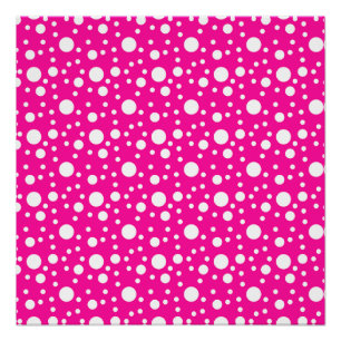 Pink Summer Polka Dots Poster