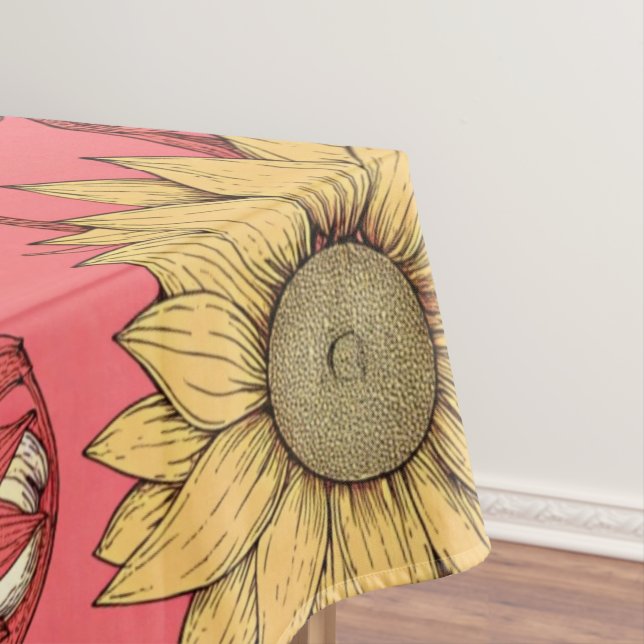 Pink Sunflowers Christmas Tischdecke (Beispiel)