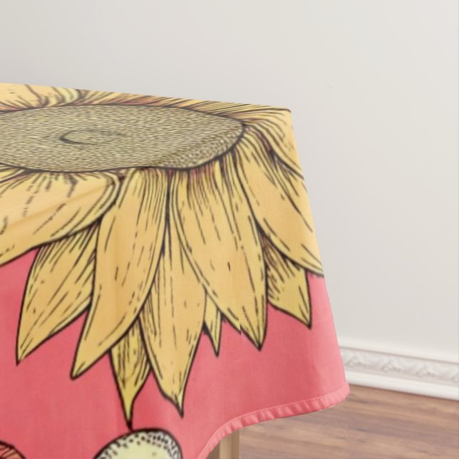 Pink Sunflowers Christmas Tischdecke (Beispiel)