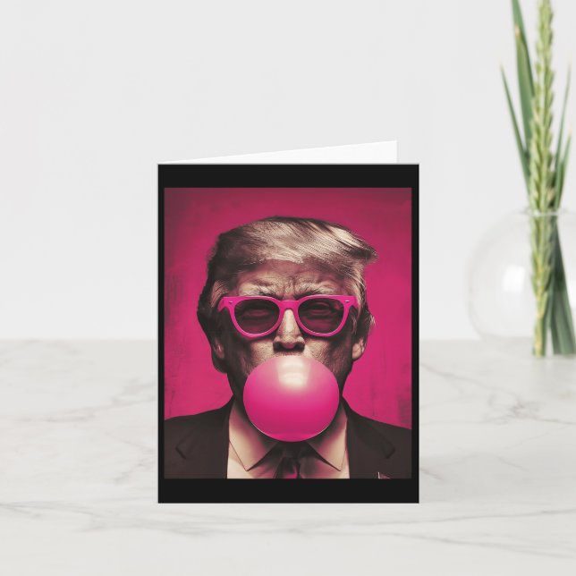 Pink Sungles Trump Bubble Gum Karte (Vorderseite)